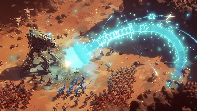 Free online crowd shooter game with multiplier gates, a blue cannon swarm and a giant skeleton boss
